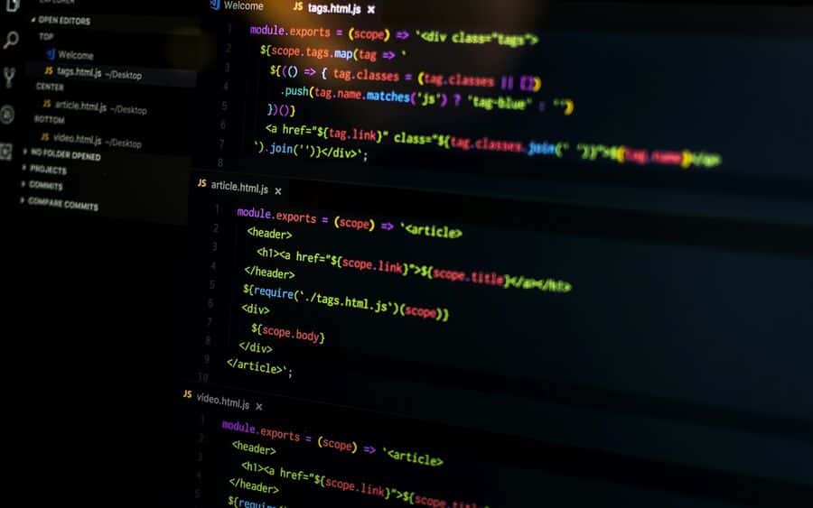 Jeu de données structuré affiché dans un éditeur